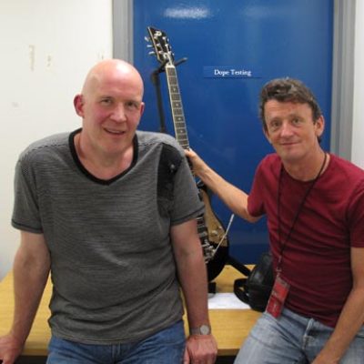 STEUART BACKSTAGE WITH THE EAGLES